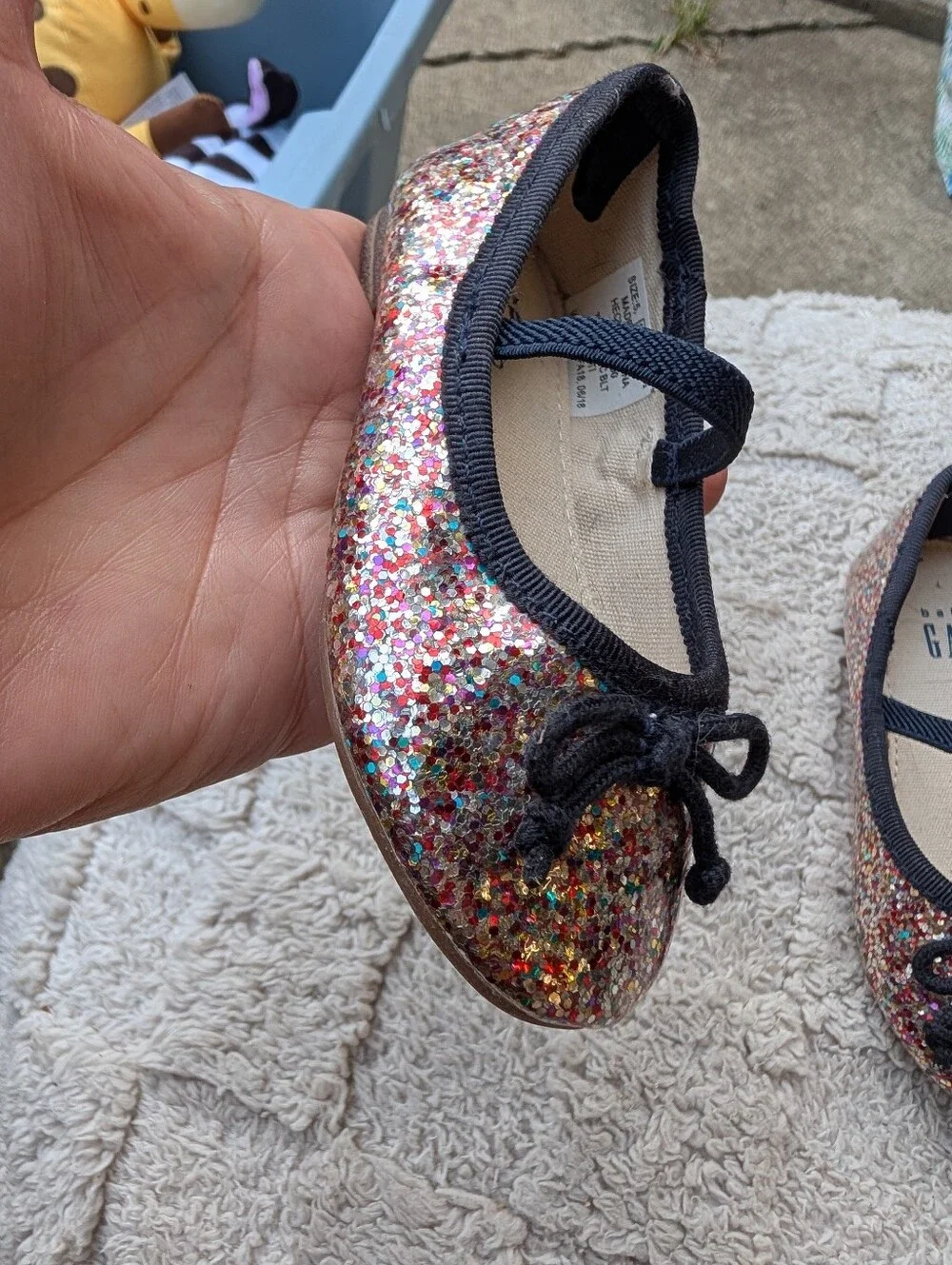 NWOT Baby Girl Gap Glitter Ballet Flats Size 5
